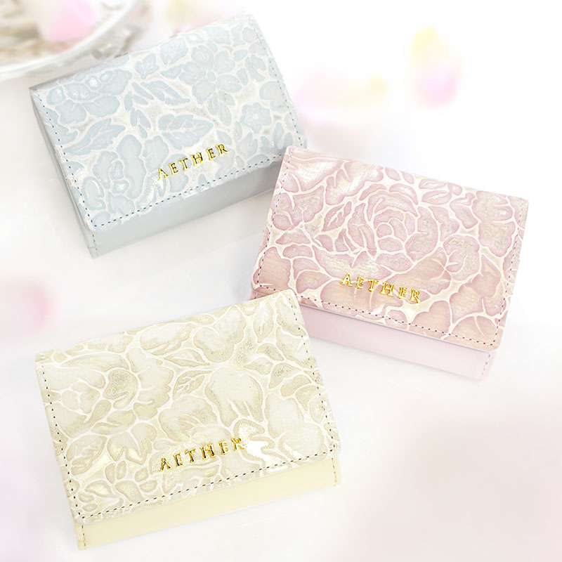 「シュクレ」三つ折りミニ財布