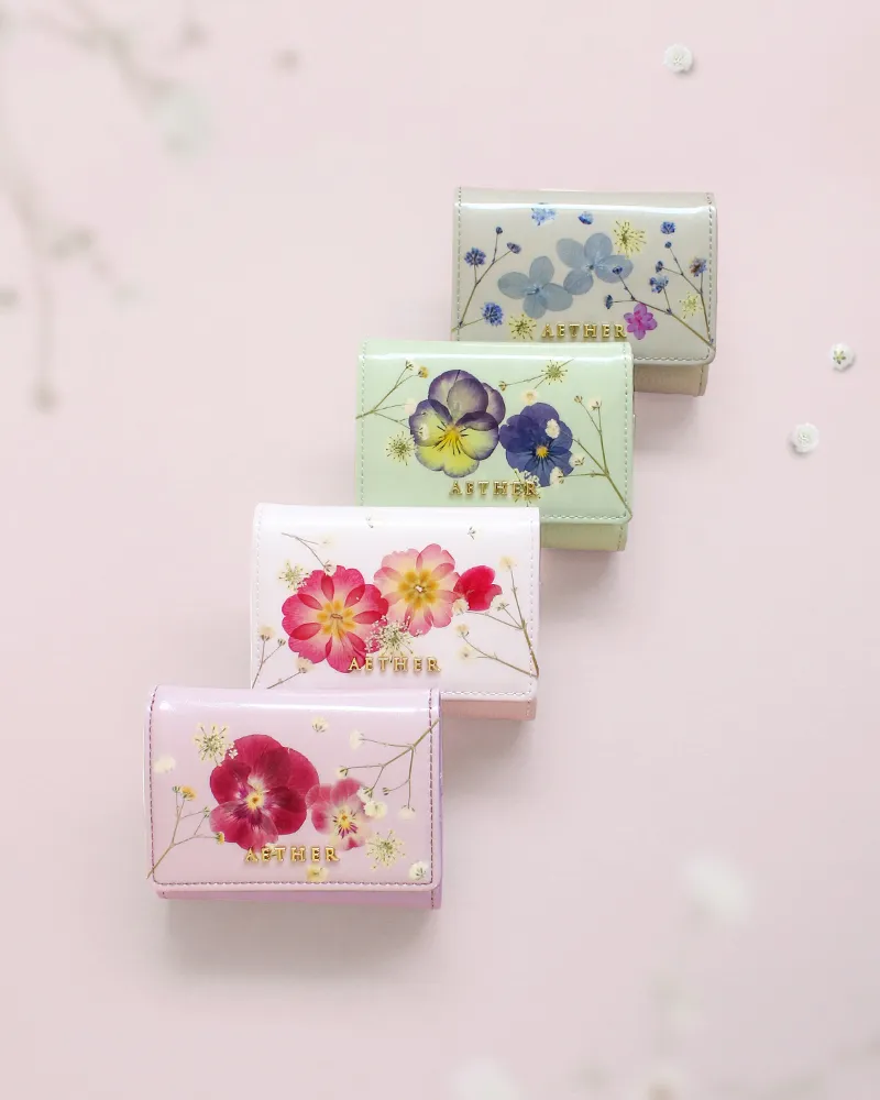 押し花レザー「ジュリエット」キーケース