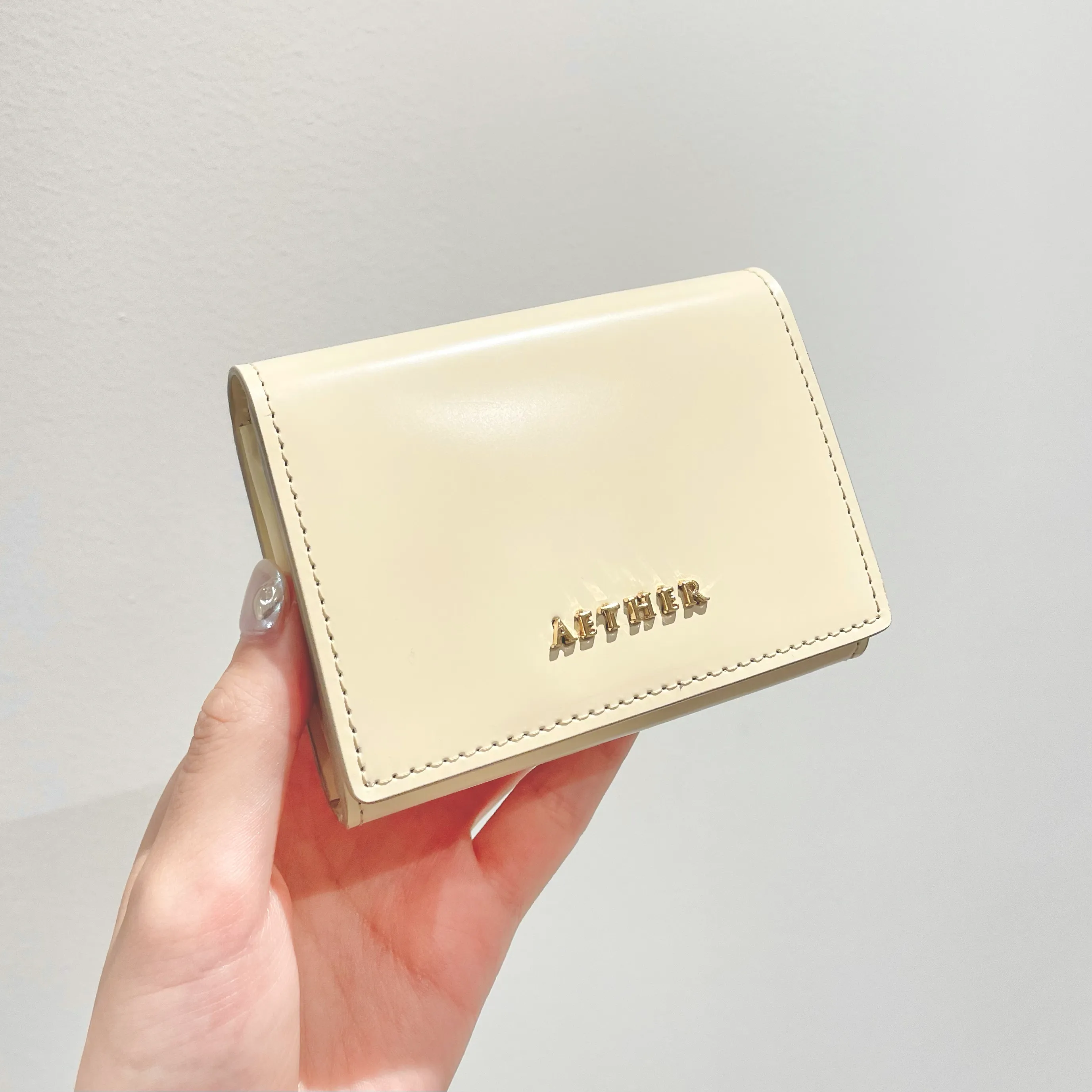 「ディアマン」ミニ財布（4way）のイエローベージュ