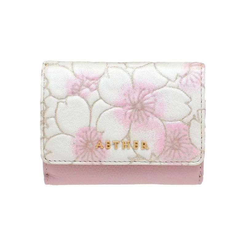 グレインレザー「サクラ」ミニ財布（三つ折り）