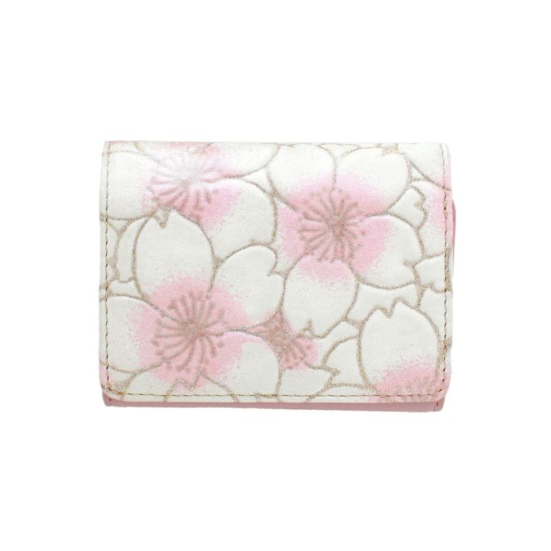 グレインレザー「サクラ」ミニ財布（三つ折り）