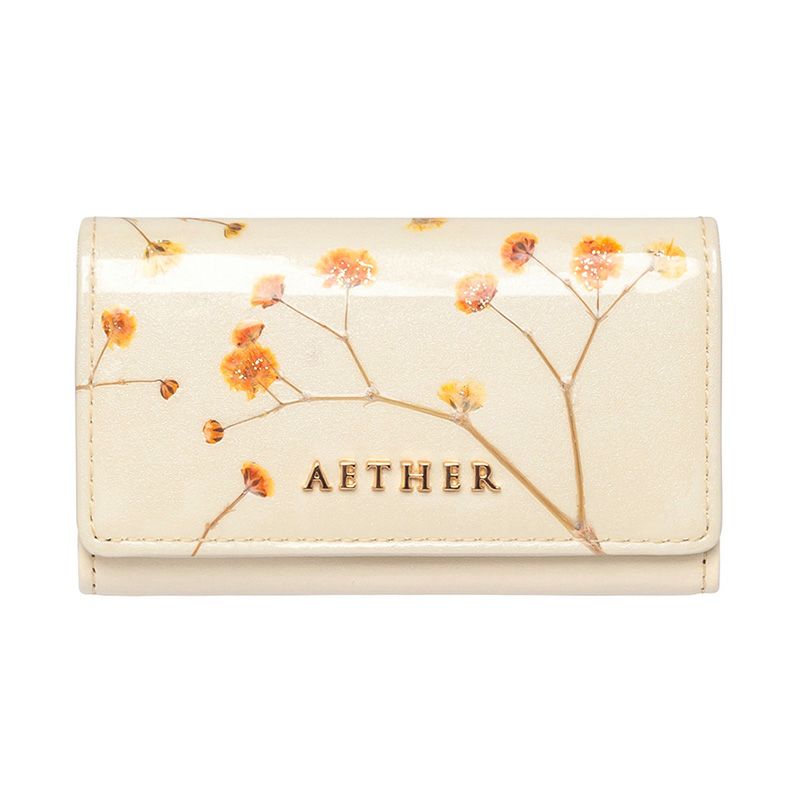 押し花エナメルレザー「ジプソフィア」キーケース