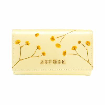 押し花エナメルレザー「ジプソフィア」キーケース