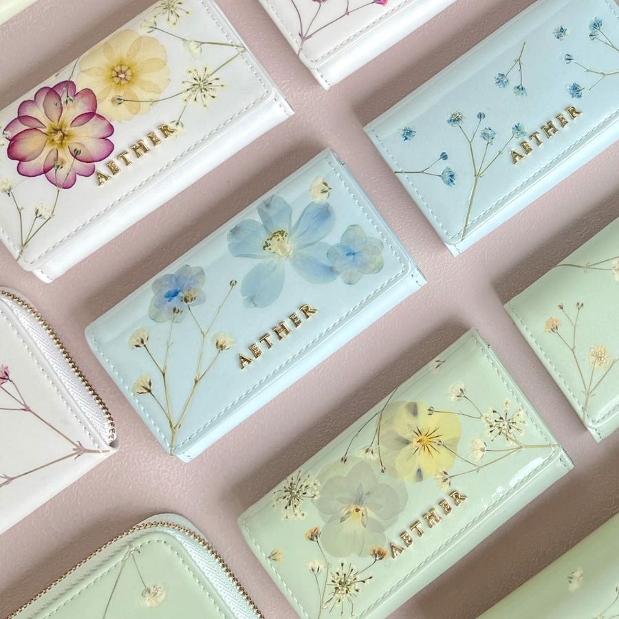 押し花レザー「ジュリエット」キーケース