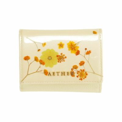 押し花レザー「ジュリエット」ミニ財布（三つ折り）