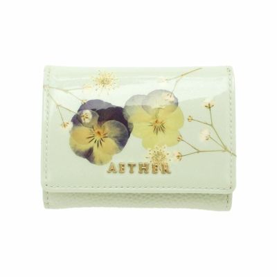 押し花レザー「ジュリエット」ミニ財布（三つ折り）