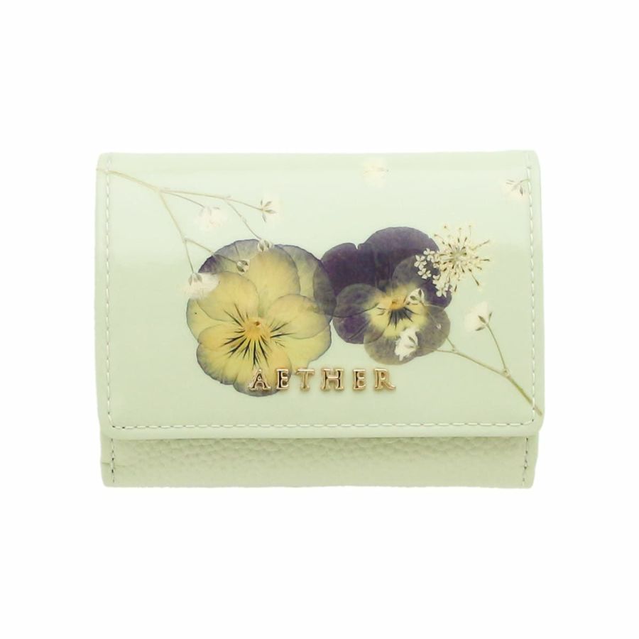 押し花レザー「ジュリエット」ミニ財布（三つ折り）