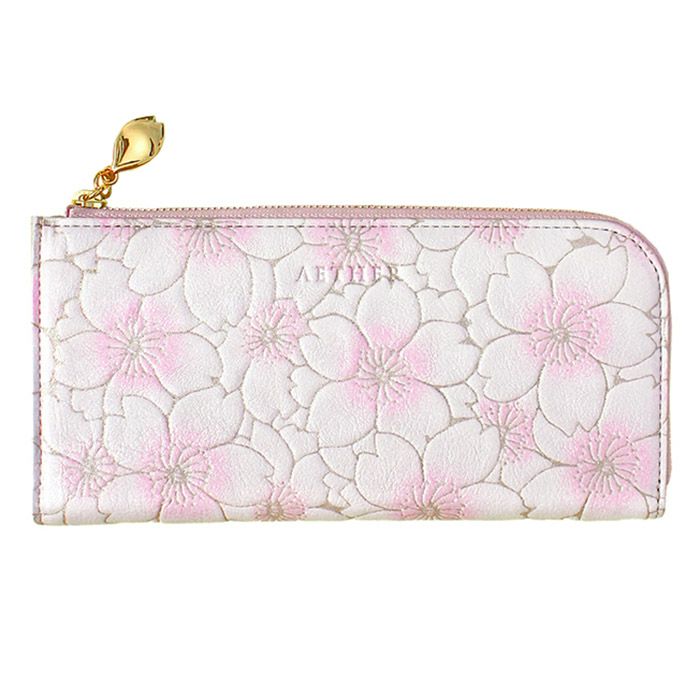 桜柄グレインレザー サクラ 長財布 がま口 Aether エーテル 公式