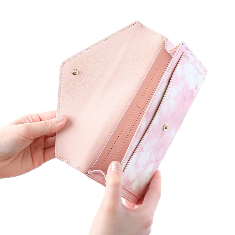 オリジナル桜柄レザー「フロレゾン」長財布（レター型）