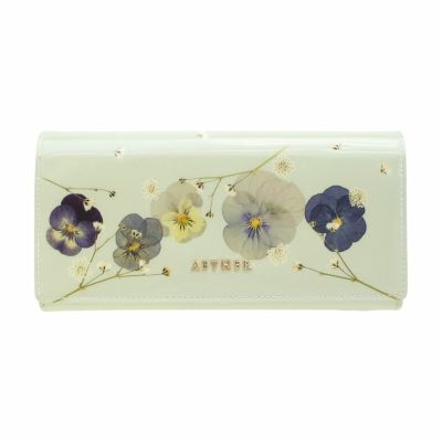 押し花レザー「ジュリエット」長財布（かぶせ）