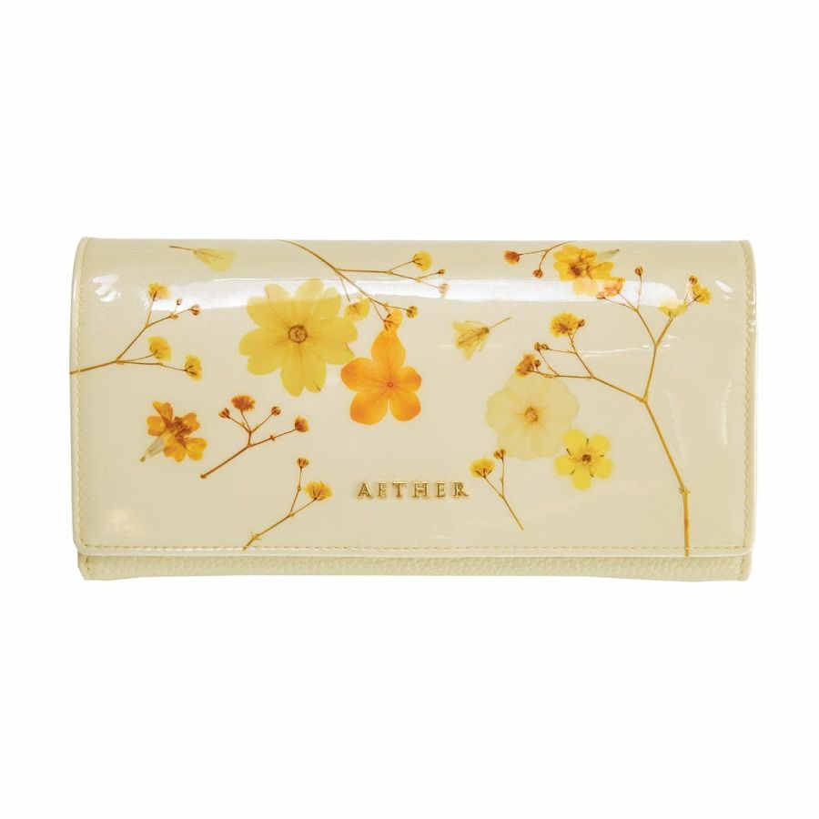 押し花レザー「ジュリエット」長財布（かぶせ）
