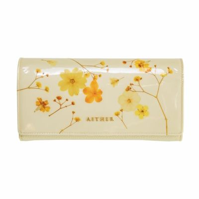 押し花レザー「ジュリエット」長財布（かぶせ）