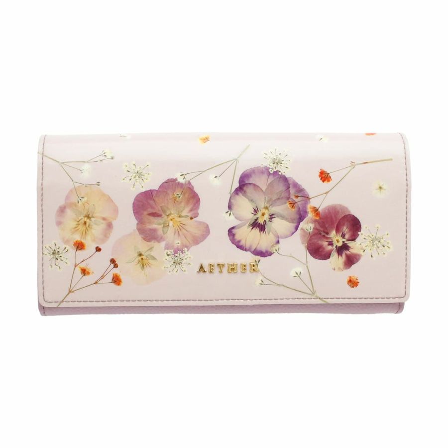押し花レザー「ジュリエット」長財布（かぶせ）