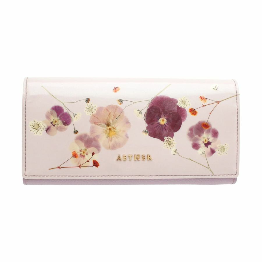 押し花レザー「ジュリエット」長財布（かぶせ）