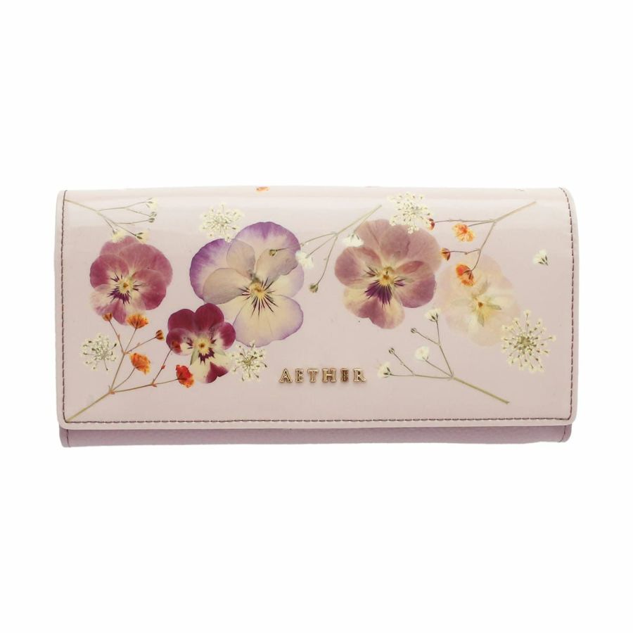 押し花レザー「ジュリエット」長財布（かぶせ）
